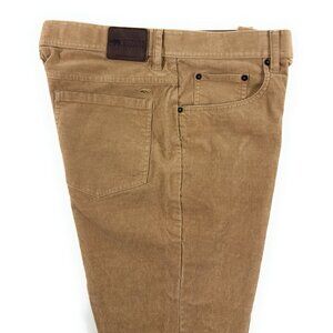 Onward Reserve Mens Bedford Corduroy Five Pocket Pants Size 34x33 Khaki